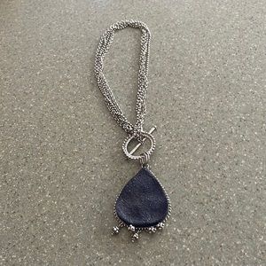 Purple teardrop necklace